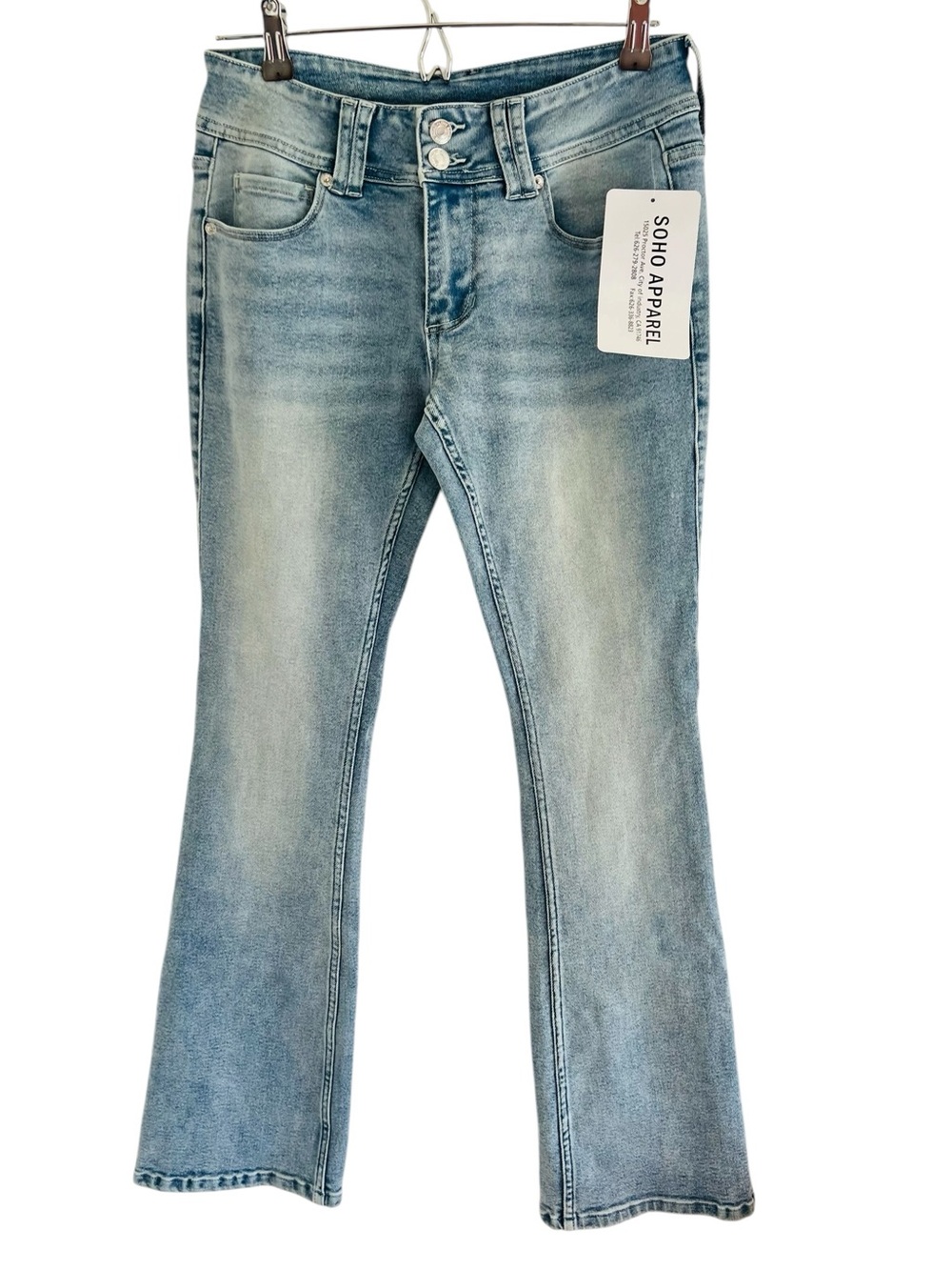 Soho Apparel Women's Light Blue Denim Wash Jeans